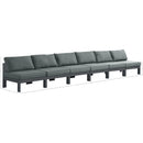 Meridian Nizuc Grey Water Resistant Fabric Outdoor Patio Modular Sofa IMAGE 8