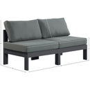 Meridian Nizuc Grey Water Resistant Fabric Outdoor Patio Modular Sofa IMAGE 8