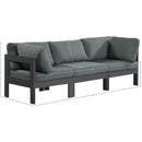 Meridian Nizuc Grey Water Resistant Fabric Outdoor Patio Modular Sofa IMAGE 8