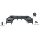 Meridian Nizuc Grey Water Resistant Fabric Outdoor Patio Modular Sectional IMAGE 8
