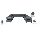 Meridian Nizuc Grey Water Resistant Fabric Outdoor Patio Modular Sectional IMAGE 8