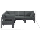Meridian Nizuc Grey Water Resistant Fabric Outdoor Patio Modular Sectional IMAGE 7