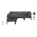 Meridian Nizuc Grey Water Resistant Fabric Outdoor Patio Modular Sectional IMAGE 8