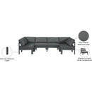 Meridian Nizuc Grey Water Resistant Fabric Outdoor Patio Modular Sectional IMAGE 8