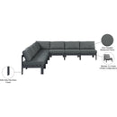 Meridian Nizuc Grey Water Resistant Fabric Outdoor Patio Modular Sectional IMAGE 8