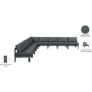 Meridian Nizuc Grey Water Resistant Fabric Outdoor Patio Modular Sectional IMAGE 8