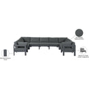 Meridian Nizuc Grey Water Resistant Fabric Outdoor Patio Modular Sectional IMAGE 8