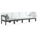 Meridian Nizuc White Water Resistant Fabric Outdoor Patio Modular Sofa IMAGE 8