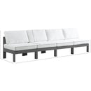 Meridian Nizuc White Water Resistant Fabric Outdoor Patio Modular Sofa IMAGE 8
