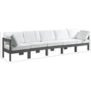 Meridian Nizuc White Water Resistant Fabric Outdoor Patio Modular Sofa IMAGE 8