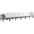 Meridian Nizuc White Water Resistant Fabric Outdoor Patio Modular Sofa IMAGE 8