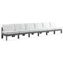 Meridian Nizuc White Water Resistant Fabric Outdoor Patio Modular Sofa IMAGE 8