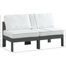 Meridian Nizuc White Water Resistant Fabric Outdoor Patio Modular Sofa IMAGE 8