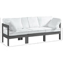Meridian Nizuc White Water Resistant Fabric Outdoor Patio Modular Sofa IMAGE 8