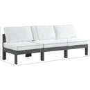 Meridian Nizuc White Water Resistant Fabric Outdoor Patio Modular Sofa IMAGE 8