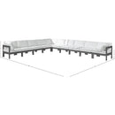 Meridian Nizuc White Water Resistant Fabric Outdoor Patio Modular Sectional IMAGE 8