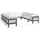 Meridian Nizuc White Water Resistant Fabric Outdoor Patio Modular Sectional IMAGE 8