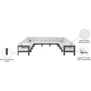 Meridian Nizuc White Water Resistant Fabric Outdoor Patio Modular Sectional IMAGE 8