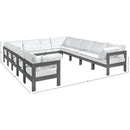 Meridian Nizuc White Water Resistant Fabric Outdoor Patio Modular Sectional IMAGE 8