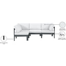 Meridian Nizuc White Water Resistant Fabric Outdoor Patio Modular Sectional IMAGE 12