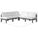 Meridian Nizuc White Water Resistant Fabric Outdoor Patio Modular Sectional IMAGE 8