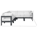 Meridian Nizuc White Water Resistant Fabric Outdoor Patio Modular Sectional IMAGE 7