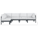 Meridian Nizuc White Water Resistant Fabric Outdoor Patio Modular Sectional IMAGE 11