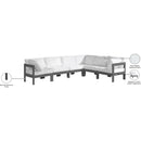 Meridian Nizuc White Water Resistant Fabric Outdoor Patio Modular Sectional IMAGE 9