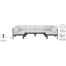 Meridian Nizuc White Water Resistant Fabric Outdoor Patio Modular Sectional IMAGE 8