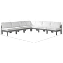 Meridian Nizuc White Water Resistant Fabric Outdoor Patio Modular Sectional IMAGE 8