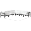 Meridian Nizuc White Water Resistant Fabric Outdoor Patio Modular Sectional IMAGE 8