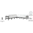 Meridian Nizuc White Water Resistant Fabric Outdoor Patio Modular Sectional IMAGE 9