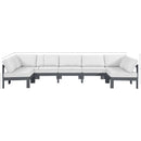 Meridian Nizuc White Water Resistant Fabric Outdoor Patio Modular Sectional IMAGE 7