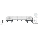 Meridian Nizuc White Water Resistant Fabric Outdoor Patio Modular Sectional IMAGE 8