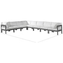 Meridian Nizuc White Water Resistant Fabric Outdoor Patio Modular Sectional IMAGE 8