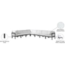 Meridian Nizuc White Water Resistant Fabric Outdoor Patio Modular Sectional IMAGE 9