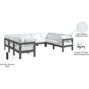 Meridian Nizuc White Water Resistant Fabric Outdoor Patio Modular Sectional IMAGE 9