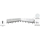 Meridian Nizuc White Water Resistant Fabric Outdoor Patio Modular Sectional IMAGE 9