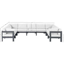 Meridian Nizuc White Water Resistant Fabric Outdoor Patio Modular Sectional IMAGE 7