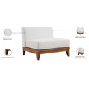 Meridian Rio Off White Water Resistant Fabric Outdoor Patio Modular Armless Chair IMAGE 6