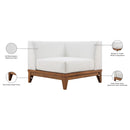 Meridian Rio Off White Water Resistant Fabric Outdoor Patio Modular Corner Chair IMAGE 7