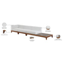 Meridian Rio Off White Water Resistant Fabric Outdoor Patio Modular Sofa IMAGE 4