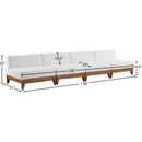 Meridian Rio Off White Water Resistant Fabric Outdoor Patio Modular Sofa IMAGE 3
