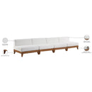 Meridian Rio Off White Water Resistant Fabric Outdoor Patio Modular Sofa IMAGE 4