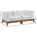 Meridian Rio Off White Water Resistant Fabric Outdoor Patio Modular Sofa IMAGE 6