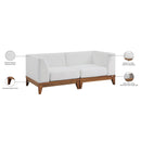 Meridian Rio Off White Water Resistant Fabric Outdoor Patio Modular Sofa IMAGE 7
