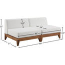 Meridian Rio Off White Water Resistant Fabric Outdoor Patio Modular Sofa IMAGE 6