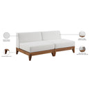 Meridian Rio Off White Water Resistant Fabric Outdoor Patio Modular Sofa IMAGE 7