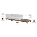 Meridian Rio Off White Water Resistant Fabric Outdoor Patio Modular Sofa IMAGE 4