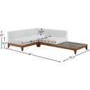 Meridian Rio Off White Water Resistant Fabric Outdoor Patio Modular Sectional IMAGE 3
